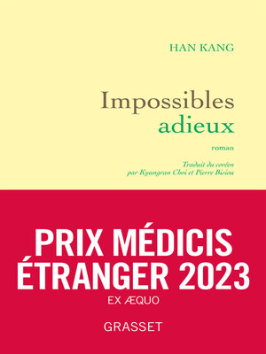 cover image of Impossibles adieux